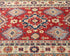 4x7 Red Kuba Afghan Hand Knotted Wool Area Rug